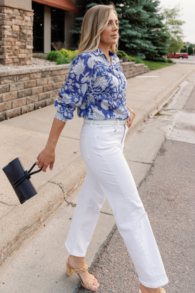 Nova Floral Print Button Down