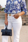 Luca Wristlet Hand Bag, Navy