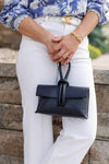 Luca Wristlet Hand Bag, Navy