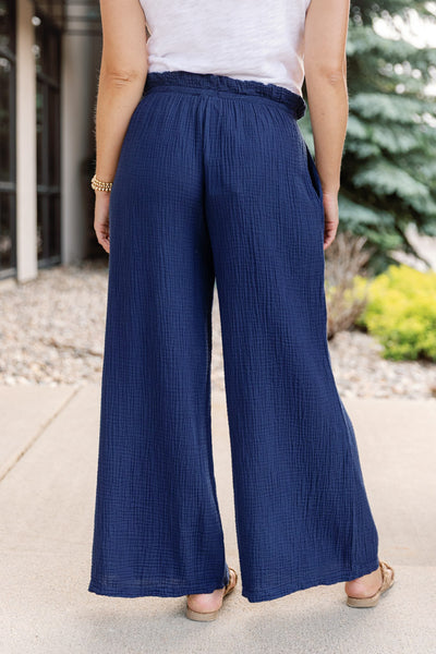 Calhoun Wide Leg Cotton Gauze Pants