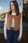 Hannah Faux Suede/Sherpa Vest