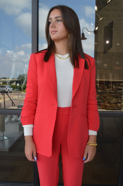 .Cinq A Sept Khloe Blazer, Red