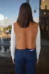 Hannah Faux Suede/Sherpa Vest