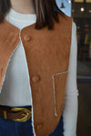 Hannah Faux Suede/Sherpa Vest