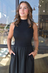 Melanie Mock Neck Maxi Dress