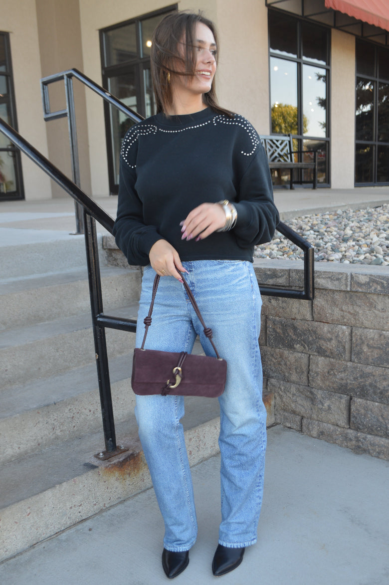 Rag & Bone Studded Vintage Terry Pullover