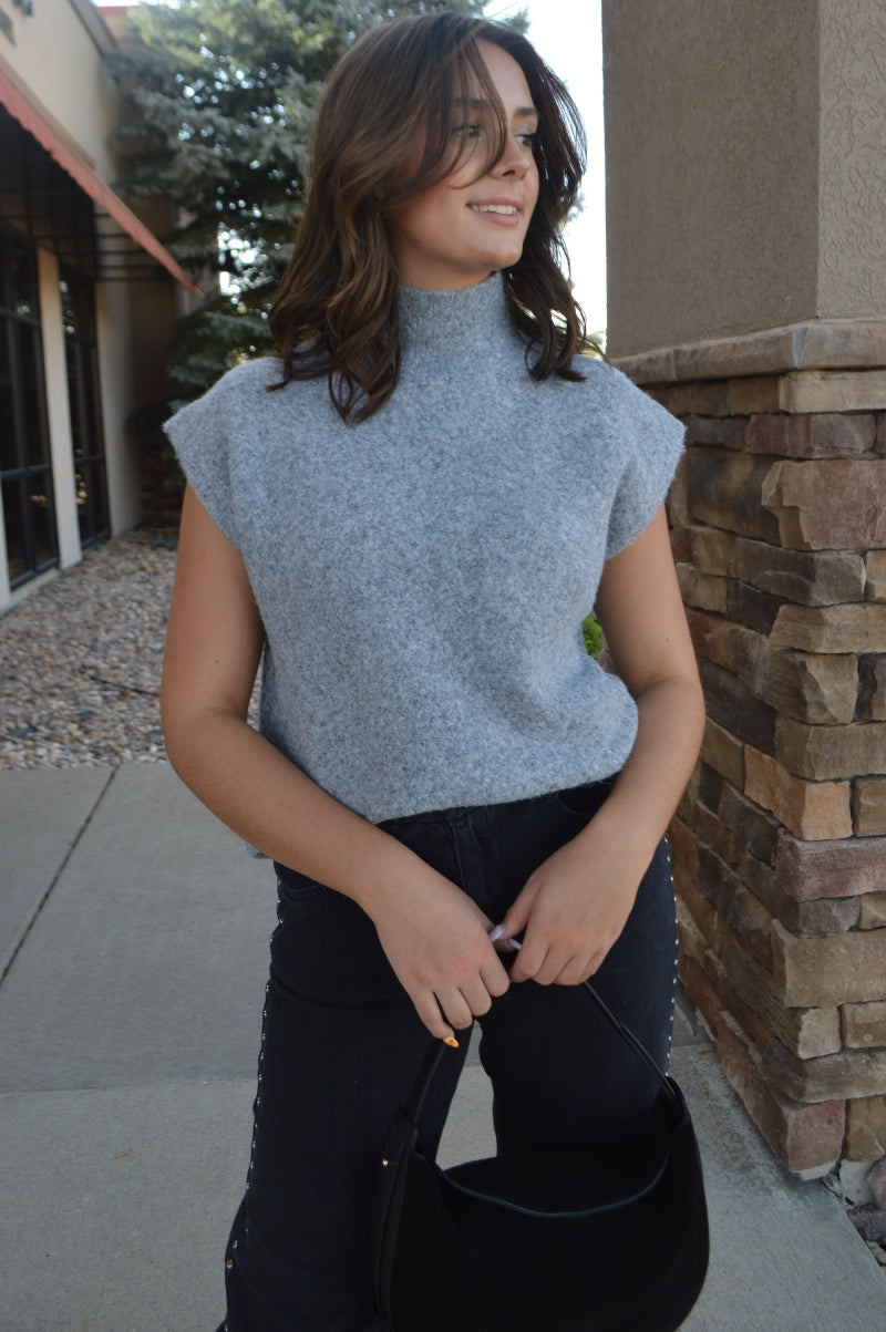 Gabriel Cozy Sleeveless Mock Neck