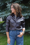 Parker Faux Leather Jacket