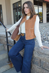Hannah Faux Suede/Sherpa Vest