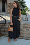 Melanie Mock Neck Maxi Dress