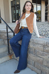 Hannah Faux Suede/Sherpa Vest