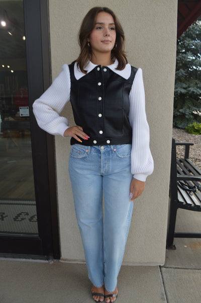 Cinq A Sept Knit Sleeve Ciara Jacket