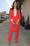 .Cinq A Sept Khloe Blazer, Red
