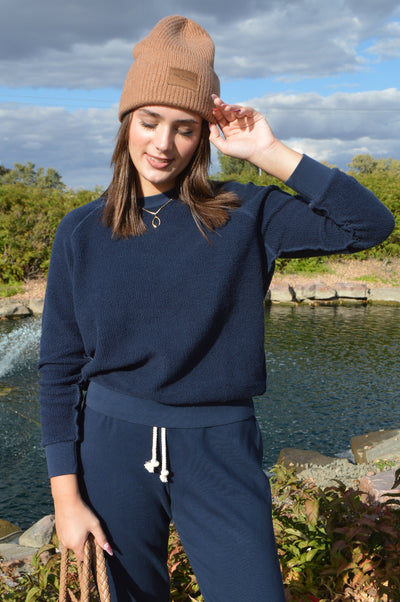 PWT Ziggy Reverse Fleece Sweatshirt, Navy