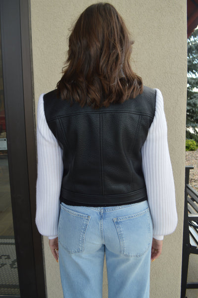 Cinq A Sept Knit Sleeve Ciara Jacket