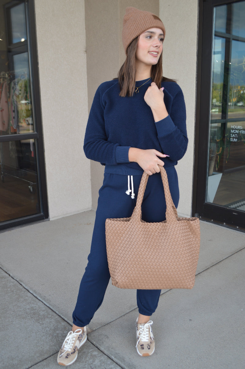 PWT Ziggy Reverse Fleece Sweatshirt, Navy