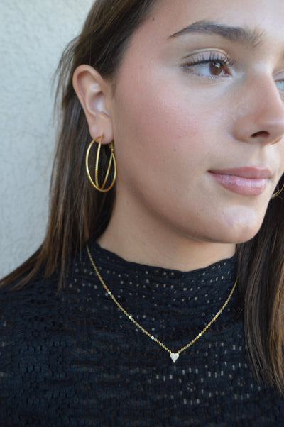 Pave Heart Necklace