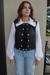 Cinq A Sept Knit Sleeve Ciara Jacket
