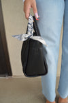 .Tara Faux Leather Bucket Bag, Black