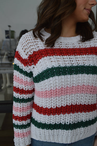 North Pole Striped Crew