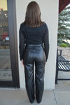 Pistola Cassie Faux Leather High Rise Jeans