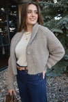 Carrie Shawl Collar Cropped Rib Cardigan