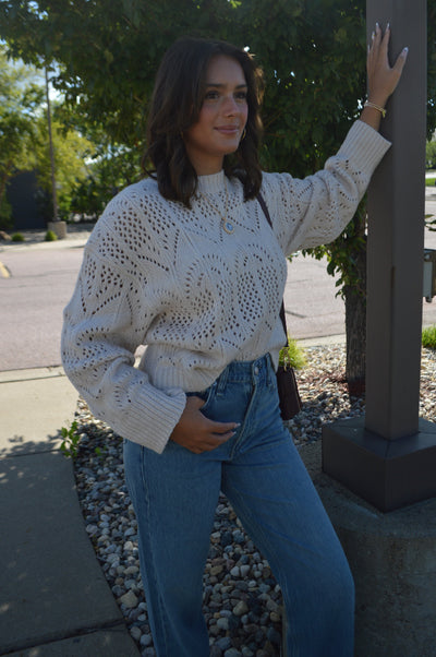 Brynlee Pointelle Sweater