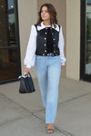 Cinq A Sept Knit Sleeve Ciara Jacket