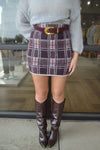 Ashley Plaid Sweater Skirt