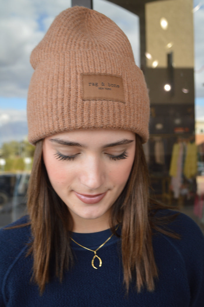 .Rag & Bone Blake Beanie, Camel
