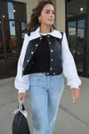 Cinq A Sept Knit Sleeve Ciara Jacket