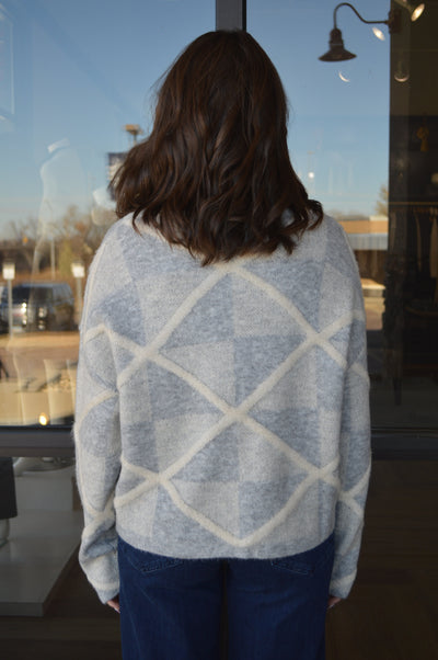 Hadley Turtle Neck Sweater, Blue Frost