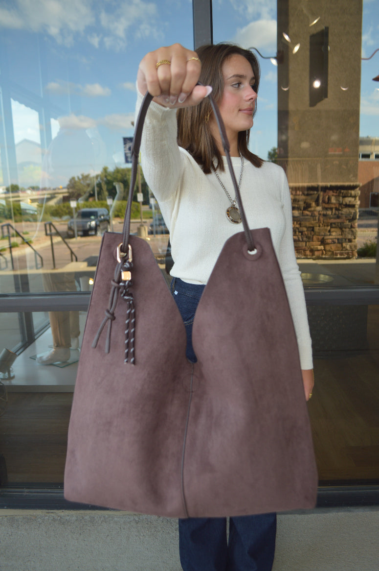 .Dillan Faux Suede Tote