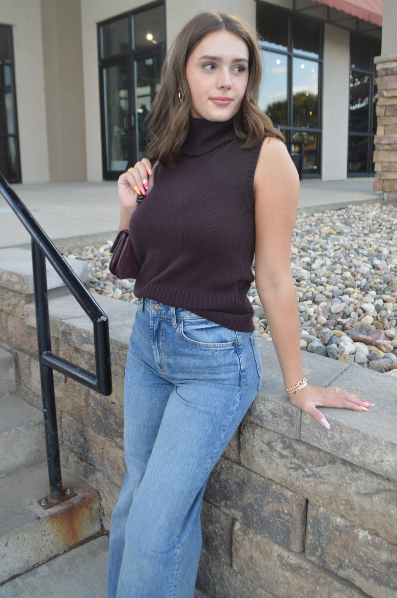 Veronica Beard Mazzy Cashmere Shell, Dark Currant