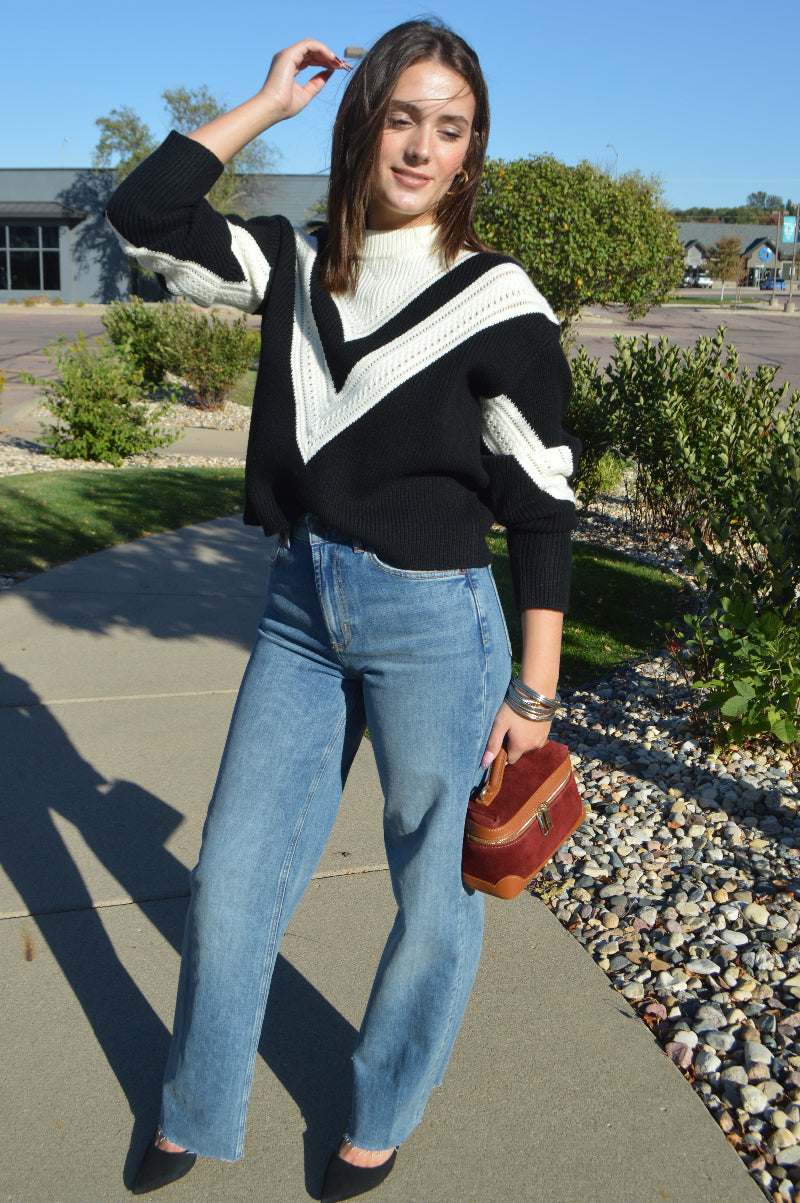 Teagan Color Block Sweater