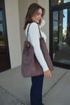 .Dillan Faux Suede Tote