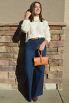 Nikki Cable Knit Mock Neck