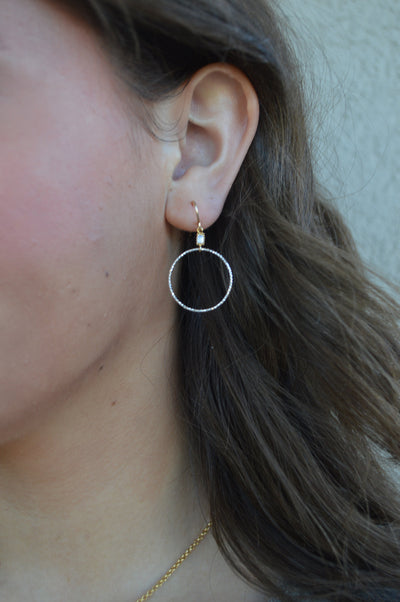 Hazel Circle Drop Earrings