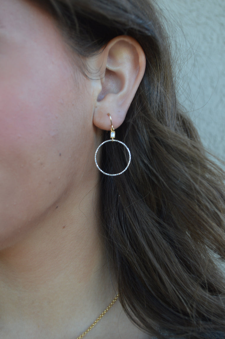 Hazel Circle Drop Earrings