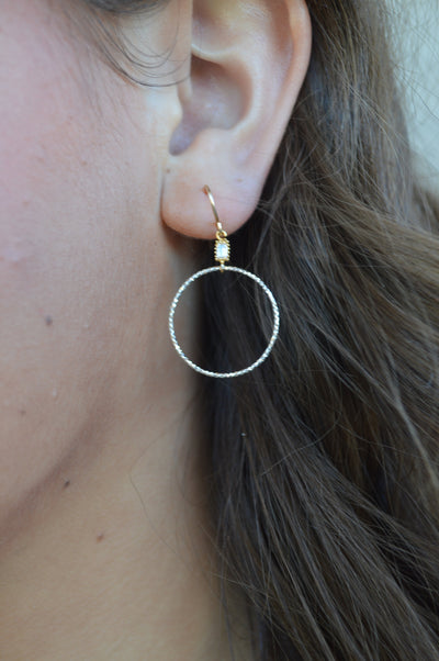 Hazel Circle Drop Earrings