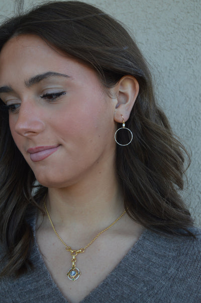 Hazel Circle Drop Earrings