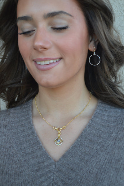 Hazel Circle Drop Earrings