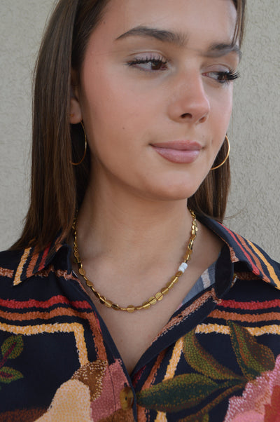 .Eman Beaded Disc Chain
