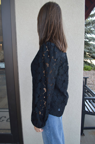 Leighton Lace Button Down