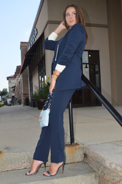.Cinq A Sept Khloe Blazer, Navy