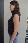 Veronica Beard Mazzy Cashmere Shell, Dark Currant