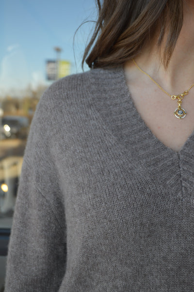 Rails Gisella Wool/Cashmere/Silk Blend Sweater, Hazelnut