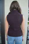 Veronica Beard Mazzy Cashmere Shell, Dark Currant