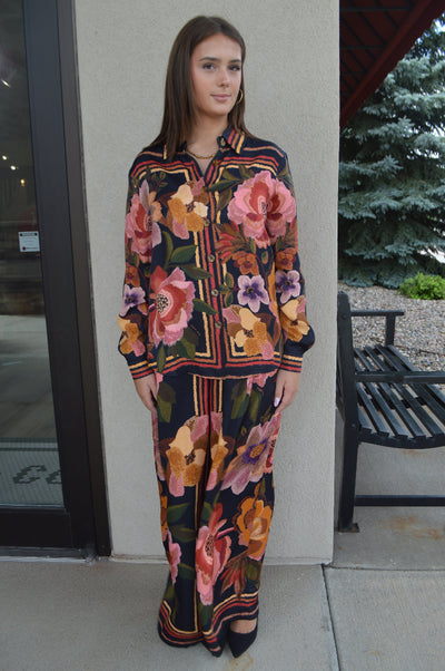 Farm Rio Chenille Flowers Pants