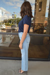 Pistola Lexi Studded Mid Rise Straight Jeans